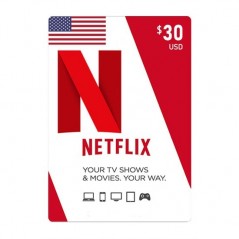 Carte Netflix USA USD 30 en Tunisie