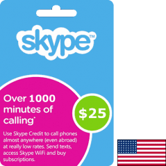Carte Skype USA USD 25 en Tunisie