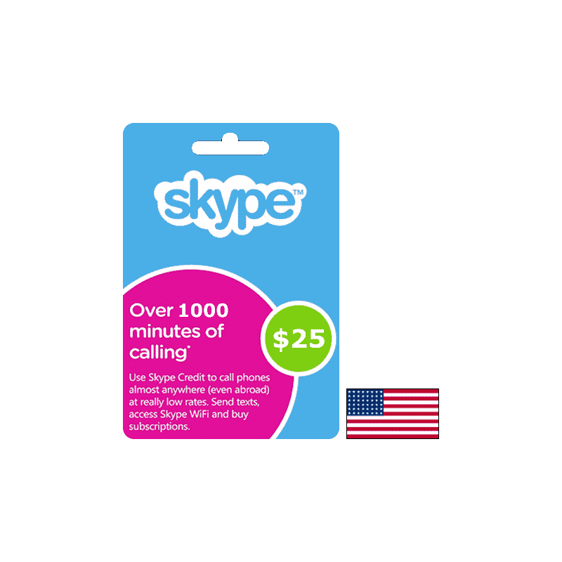 Carte Skype USA USD 25