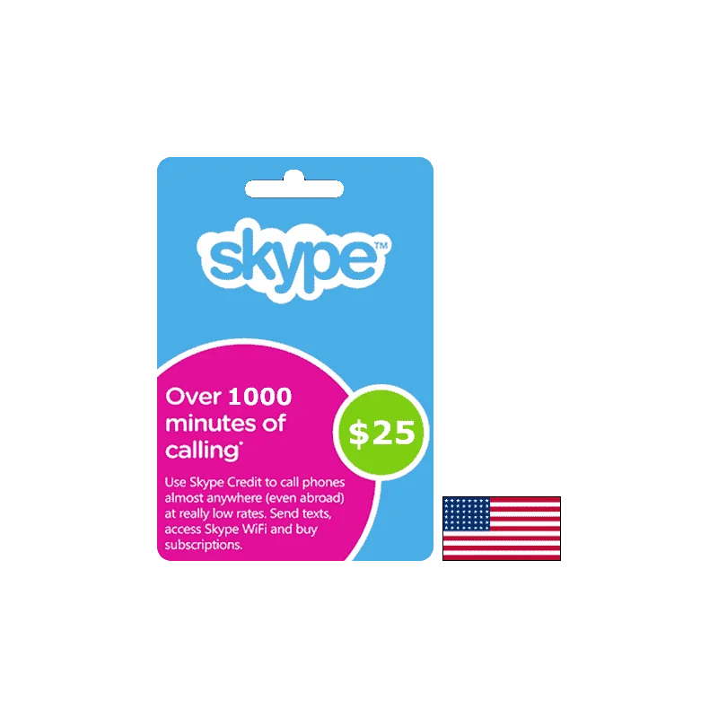 Carte Skype USA USD 25 en Tunisie
