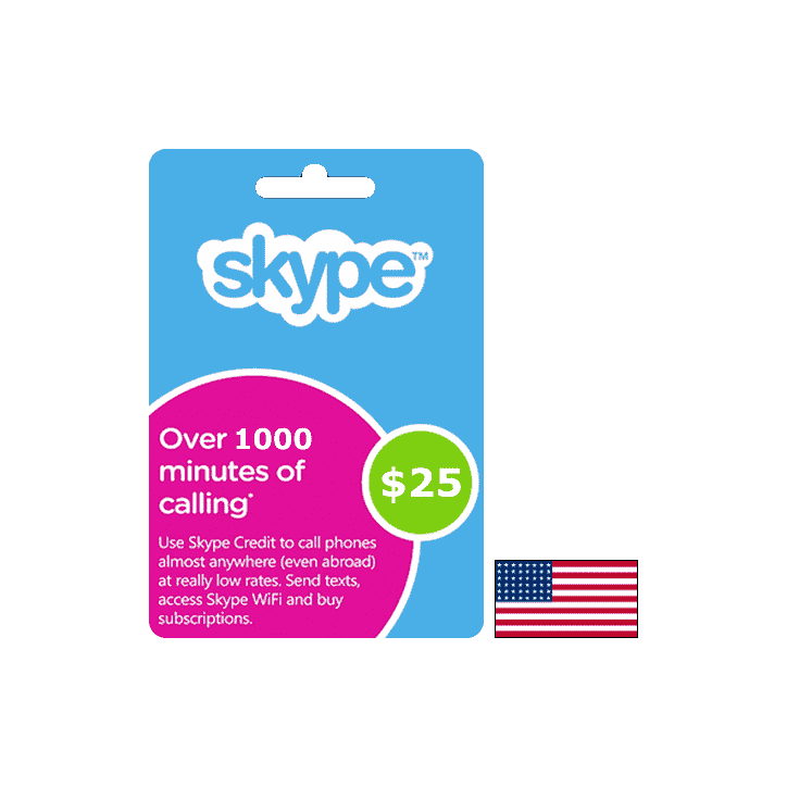 Carte Skype USA USD 25