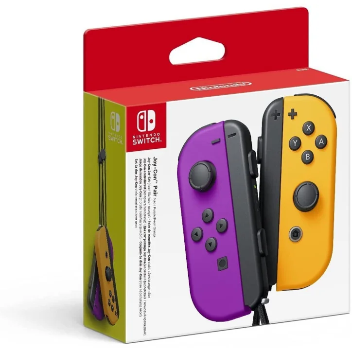 Nintendo Paire de Manettes Joy-Con Gauche Violet Néon/Droite Orange Néon Nintendo Paire de Manettes Joy-Con Gauche Violet Néon/Droite Orange Néon - Accessoires NINTENDO SWITCH - gamezone