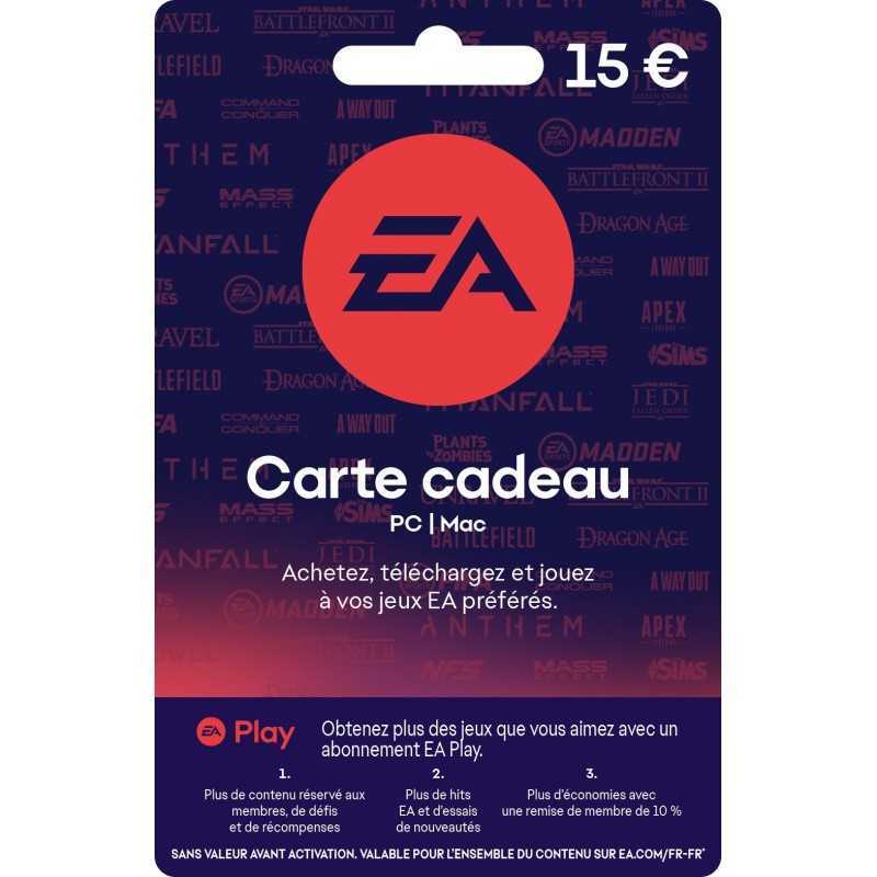 EA Carte-cadeau 15€ en Tunisie