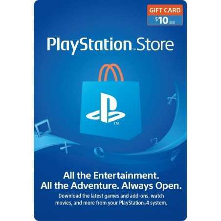 Carte PSN 10$ Playstation Store PS5/PS4/PS3/PS Vita Compte US en Tunisie