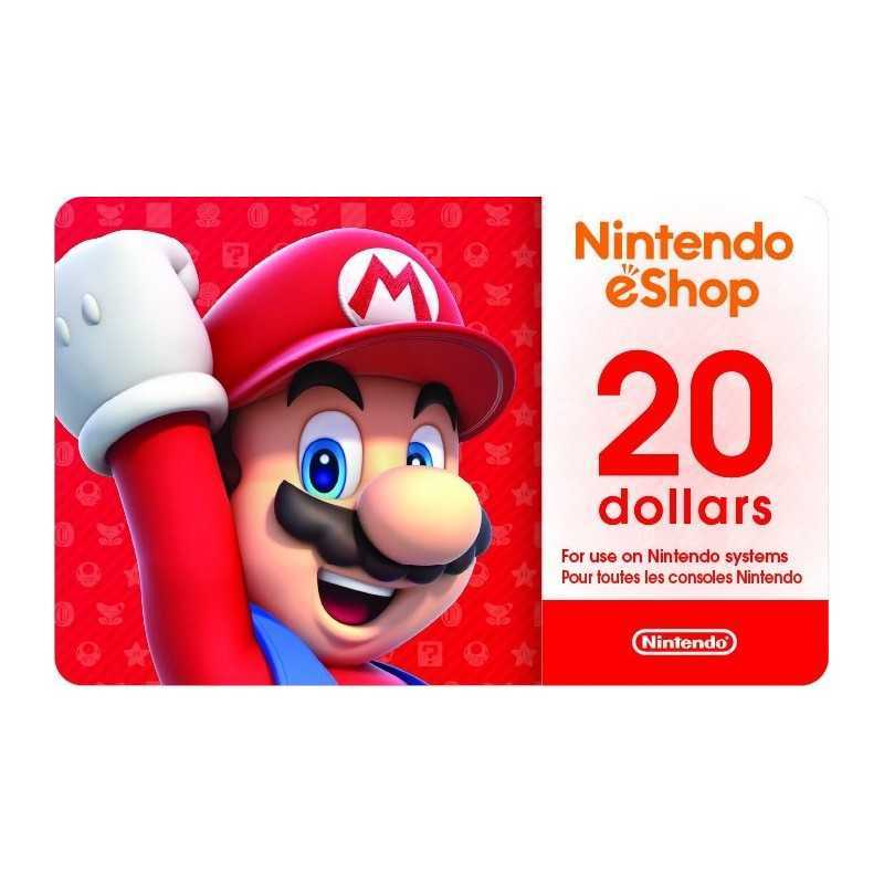 Carte Nintendo eShop 20 USD - USA Account