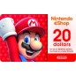 Carte Nintendo eShop 20 USD - USA Account