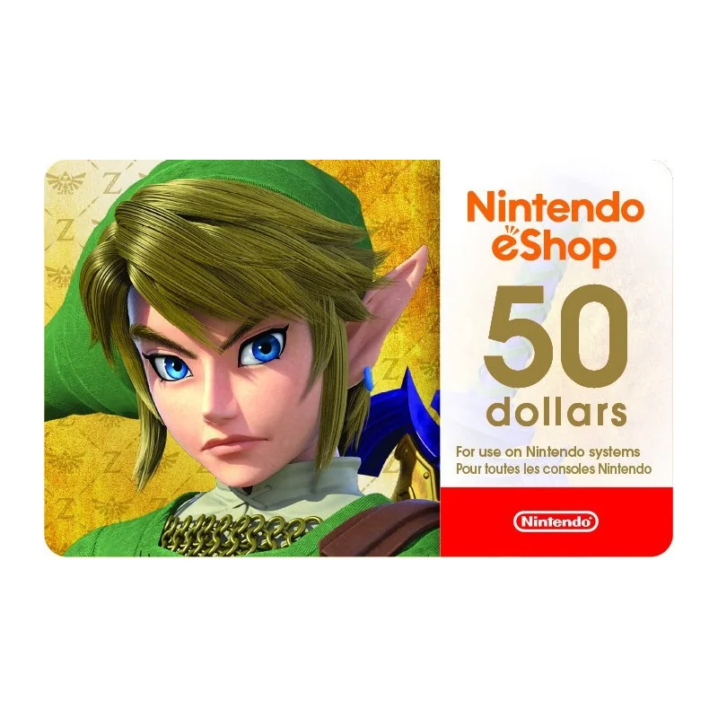Carte Nintendo eShop 50 USD - USA Account en Tunisie