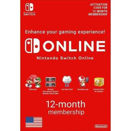 Nintendo Switch Online 12 mois US - USA Account