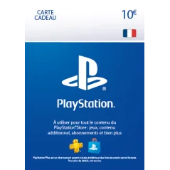 Carte PSN 10 EUR Playstation Store PS5/PS4/PS3/PS Vita Compte français en Tunisie