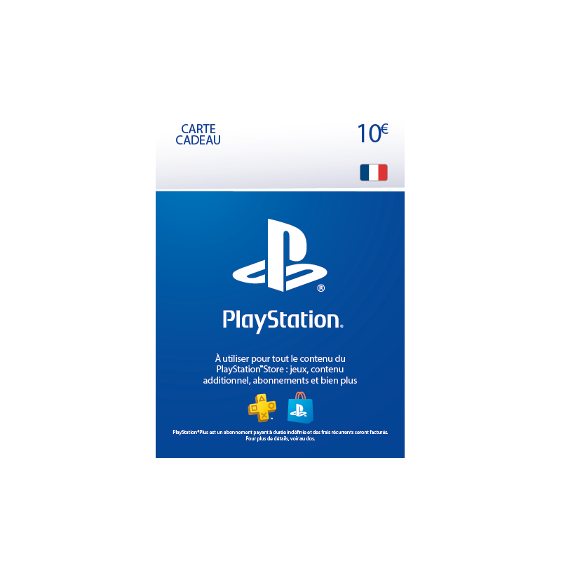 Carte PSN 10 EUR Playstation Store PS5/PS4/PS3/PS Vita Compte français en Tunisie