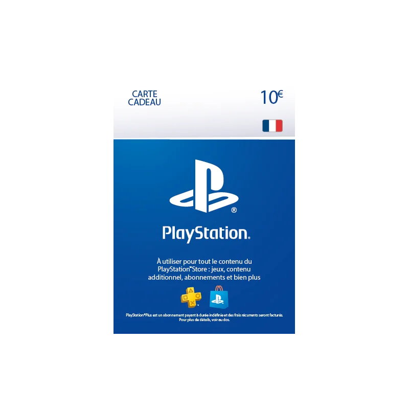 Carte PSN 10 EUR Playstation Store PS5/PS4/PS3/PS Vita Compte français en Tunisie