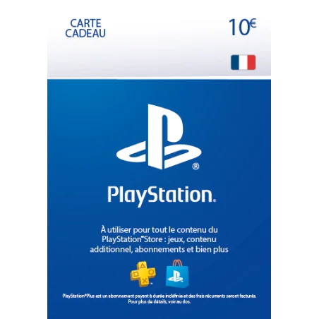 Carte PSN 10 EUR Playstation Store PS5/PS4/PS3/PS Vita Compte français en Tunisie