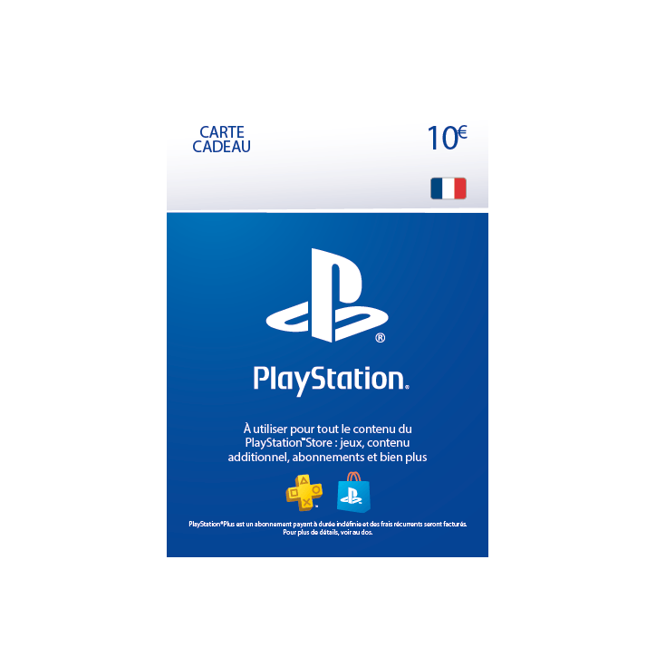 Carte PSN 10 EUR Playstation Store PS5/PS4/PS3/PS Vita Compte français - Carte PSN PlayStation Store - gamezone