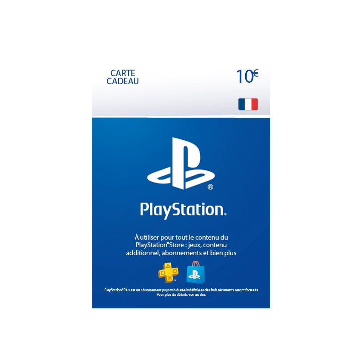 Carte PSN 10 EUR Playstation Store PS5/PS4/PS3/PS Vita Compte français Carte PSN 10 EUR Playstation Store PS5/PS4/PS3/PS Vita Compte français - Carte PSN PlayStation Store - gamezone