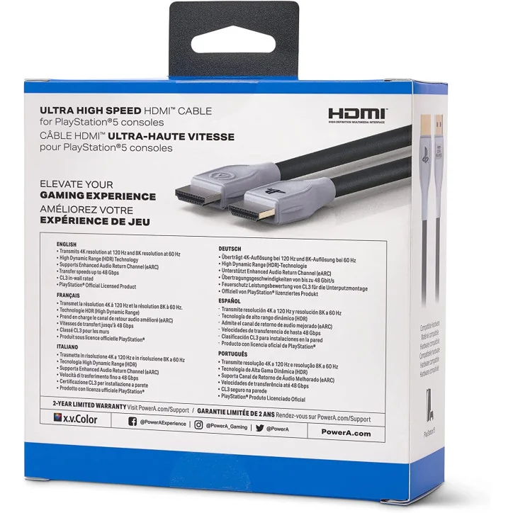 Câble HDMI 2.1ultrahaute vitesse 8K pour PlayStation 5 (3 meter) - Accessoires PLAYSTATION - gamezone