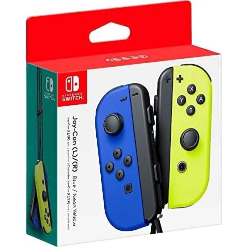 Nintendo Switch Paire de Manettes Joy-Con Gauche Bleue/Droite Jaune Néon