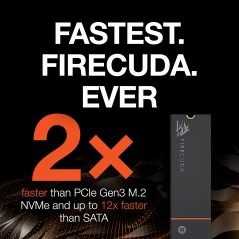 Seagate FireCuda 530, 1 TB,M.2 PCIe Gen4 ×4 NVMe 1.4, transfer speeds up to 7,300 MB/s, Heatsink,Licence Officielle PS5 en Tu...