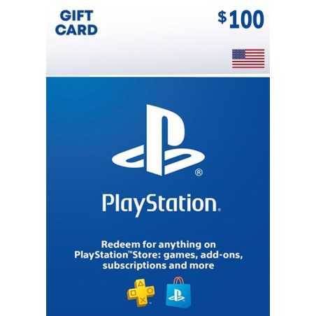 Carte PSN 100$ Playstation Store PS5/PS4/PS3/PS Vita Compte US