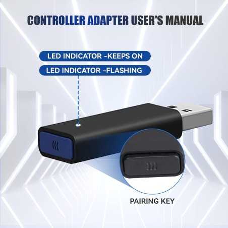 Adaptateur sans Fil Compatible avec Manette Xbox pour PC Windows 10/11/8/8.1/7