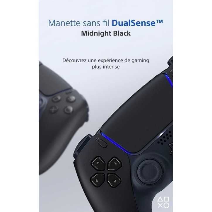 Manette PlayStation 5 officielle DualSense Noir - Midnight Black - MANETTES - gamezone