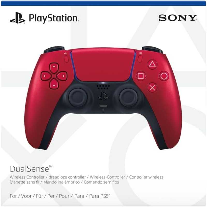 Manette sans fil DualSense 5 PS5 et PC, couleur volcanic red rouge