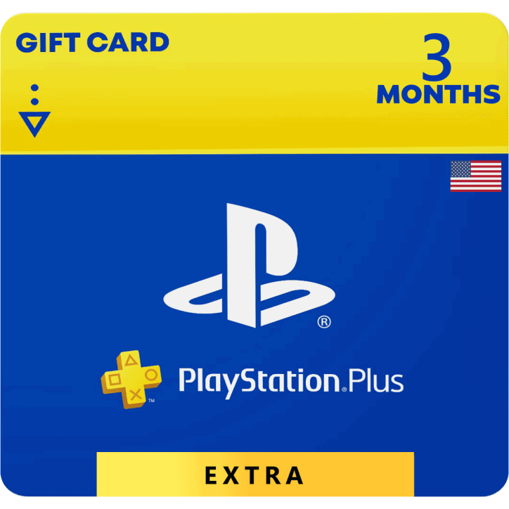 PlayStation Plus Extra 3 Mois - USA PSN - Carte Abonnement PS Plus - gamezone