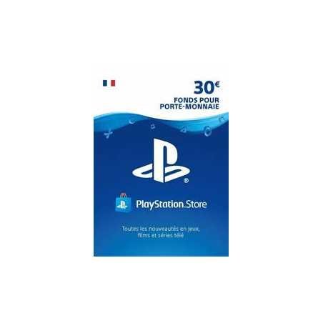 Carte PSN 30 EUR Playstation Store PS5/PS4/PS3/PS Vita Compte français