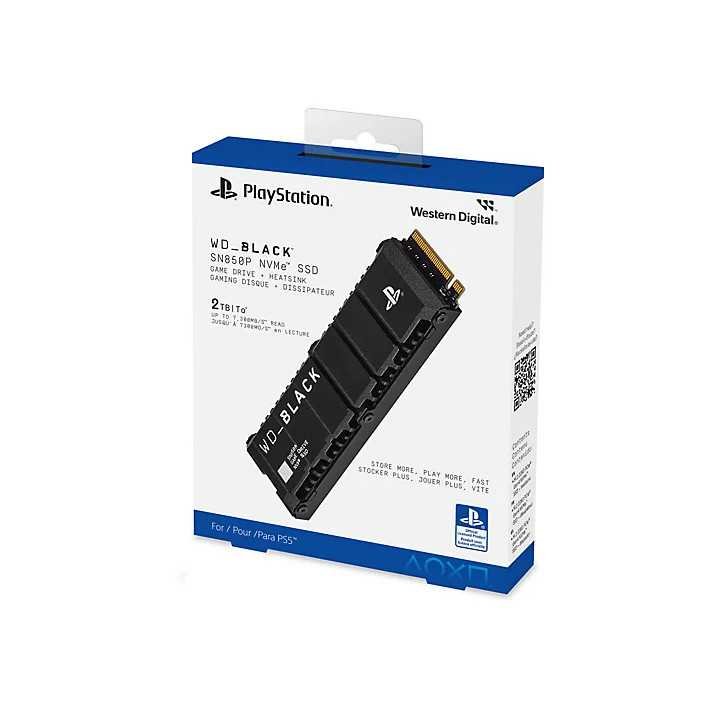 WD_BLACK SN850P 2TB NVMe SSD - Sous Licence Officielle pour PS5 consoles - jusqu'à 7000 Mo/s