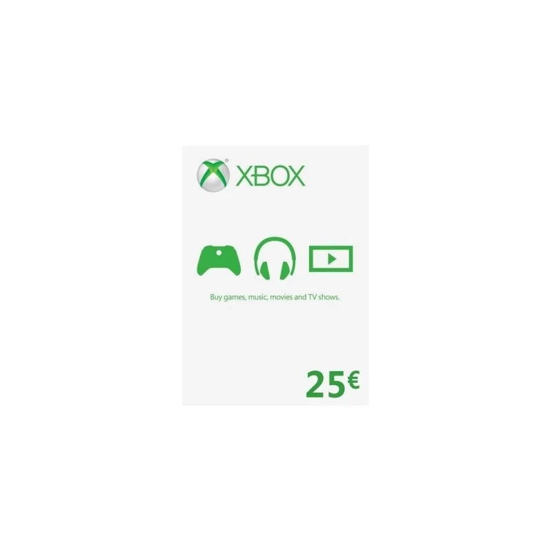 Carte Xbox 25€ (zone Euro) Gift Card en Tunisie