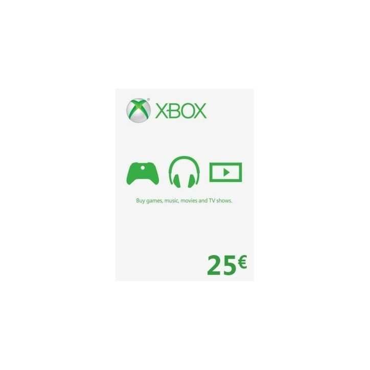 Carte Xbox 25€ (zone Euro) Gift Card - Carte cadeau Xbox - gamezone