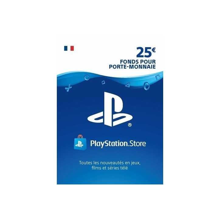 PSN 25 EUR Playstation Store PS5/PS4/PS3/PS Vita Compte français - Carte PSN PlayStation Store - gamezone