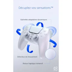 Manette PlayStation 5 officielle DualSense Sony Chroma Pearl en Tunisie