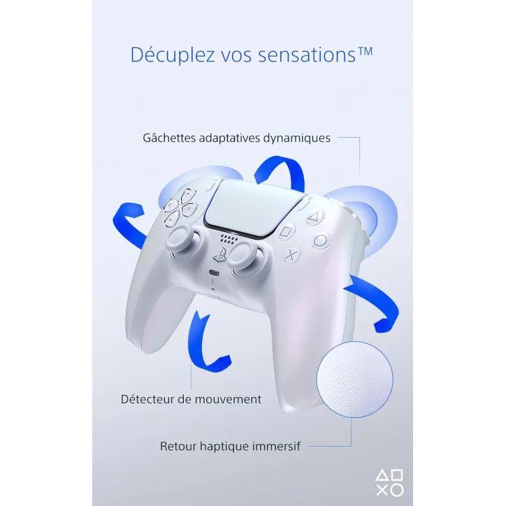 Manette PlayStation 5 officielle DualSense Sony Chroma Pearl Manette PlayStation 5 officielle DualSense Sony Chroma Pearl - MANETTES - gamezone