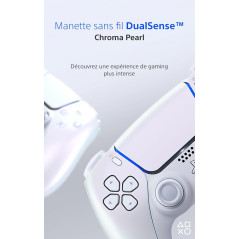 Manette PlayStation 5 officielle DualSense Sony Chroma Pearl en Tunisie