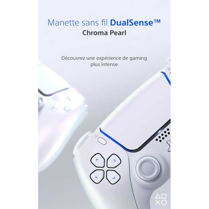 Manette PlayStation 5 officielle DualSense Sony Chroma Pearl - MANETTES - gamezone