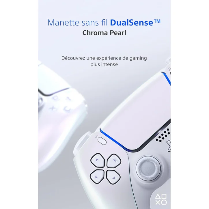 Manette PlayStation 5 officielle DualSense Sony Chroma Pearl Manette PlayStation 5 officielle DualSense Sony Chroma Pearl - MANETTES - gamezone