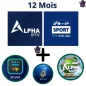 ALPHA IPTV + ACS IPTV + DIWAN SPORT + TAALIMIYA + SHAHID 12 MOIS en Tunisie
