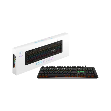 Clavier Mécaniques Gamer Filaire MSI FORGE GK300 QWERTY - Noir en Tunisie