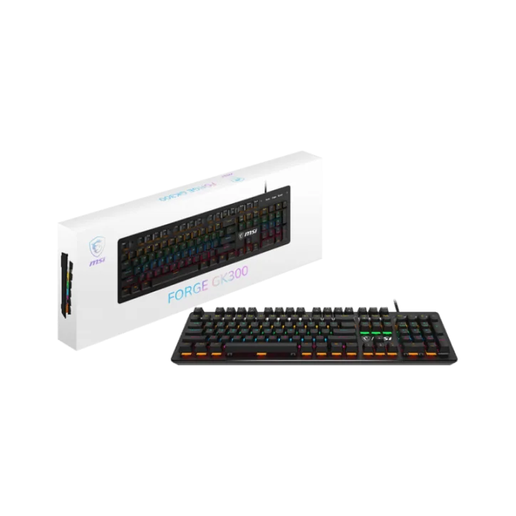 Clavier Mécaniques Gamer Filaire MSI FORGE GK300 QWERTY - Noir - Accessoires - gamezone