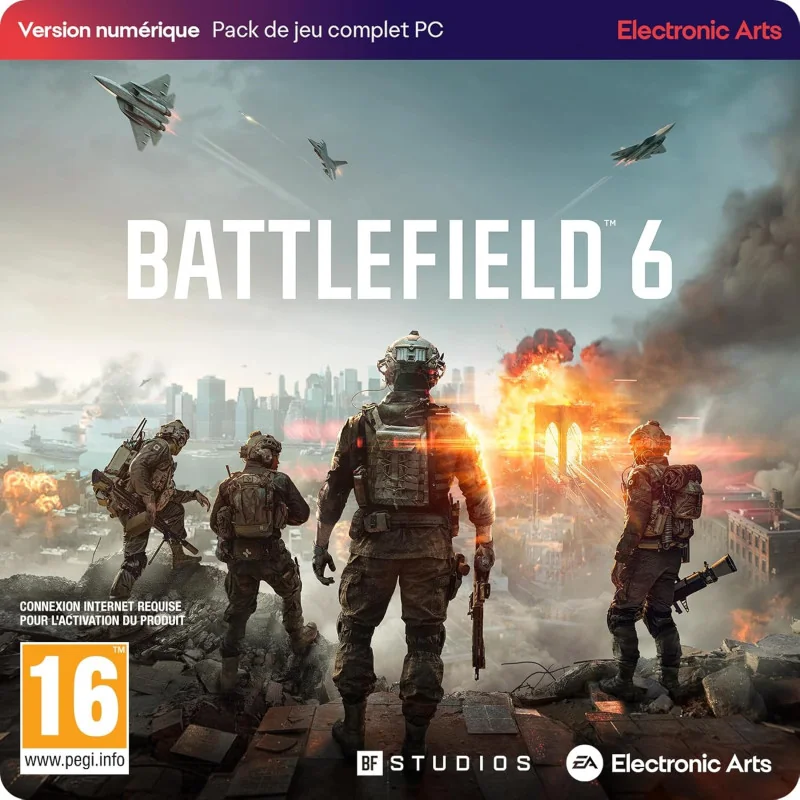 Battlefield 6 PC Win | Téléchargement code EA App| Jeu Vidéo | Téléchargement PC - Code EA App en Tunisie