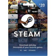 Steam Gift Card 20 USD Steam Key en Tunisie