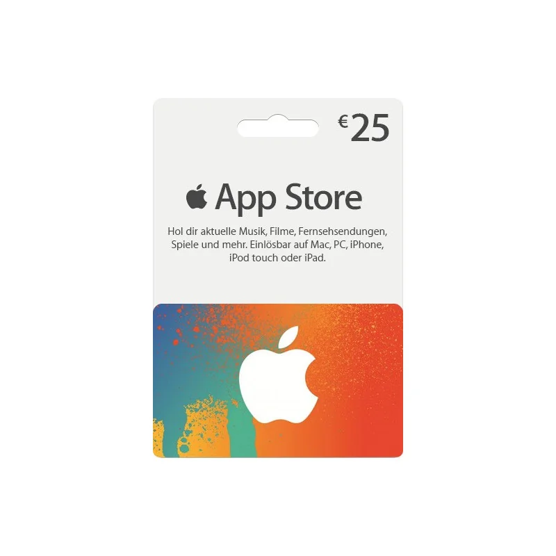 Carte App Store & iTunes de 25 € FR en Tunisie
