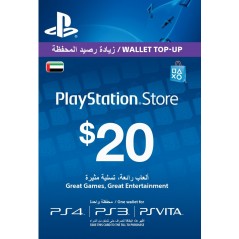 Carte Playstation Network $20 UAE الإمارات العربية المتحدة en Tunisie