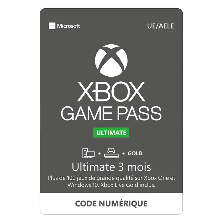 Abonnement Xbox Game Pass Ultimate 3 Mois Abonnement Xbox Game Pass Ultimate 3 Mois - Xbox Game Pass Ultimate - gamezone
