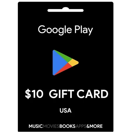 Carte cadeau Google Play $10 USA en Tunisie