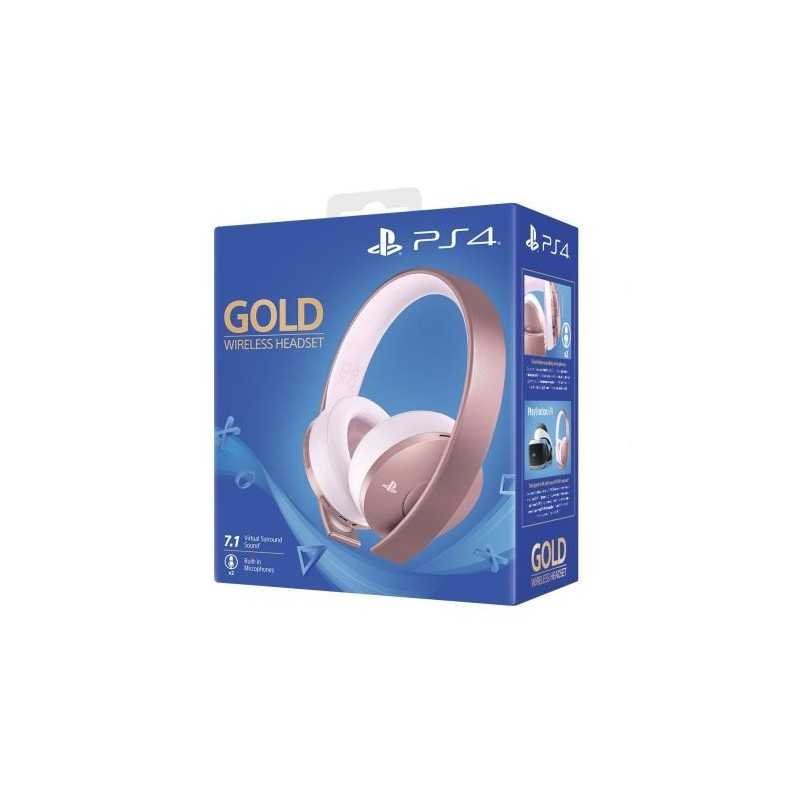 PlayStation Casque-Micro Sans Fil PS4, Audio 3D, Édition Gold, Or Rose image 0