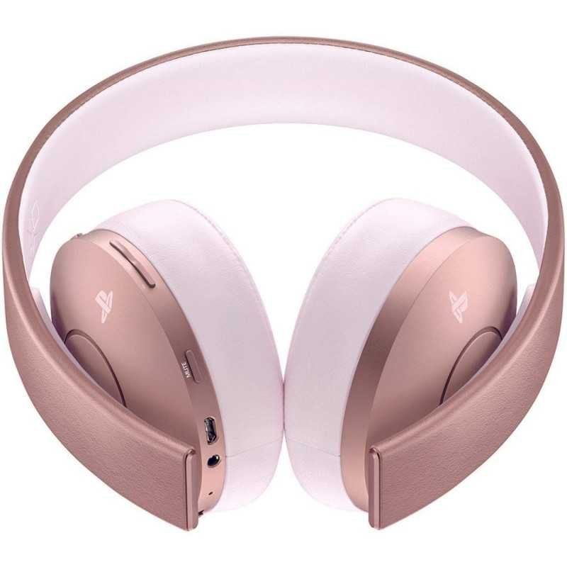 Slide  #1 PlayStation Casque-Micro Sans Fil PS4, Audio 3D, Édition Gold, Or Rose