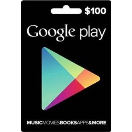 Carte cadeau Google Play $100 dollars USA en Tunisie