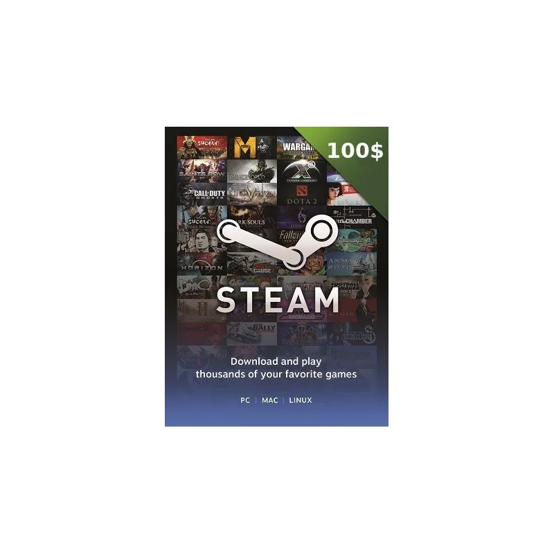 STEAM USA USD 100 Dollars Steam Key en Tunisie