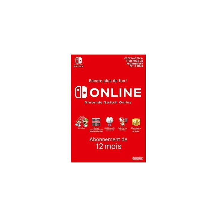 Nintendo Switch Online 12 mois Nintendo Switch Online 12 mois - CARTE NINTENDO - gamezone